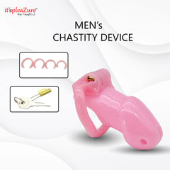 Pink Men's Chastity Cage – Playful & Functional Design