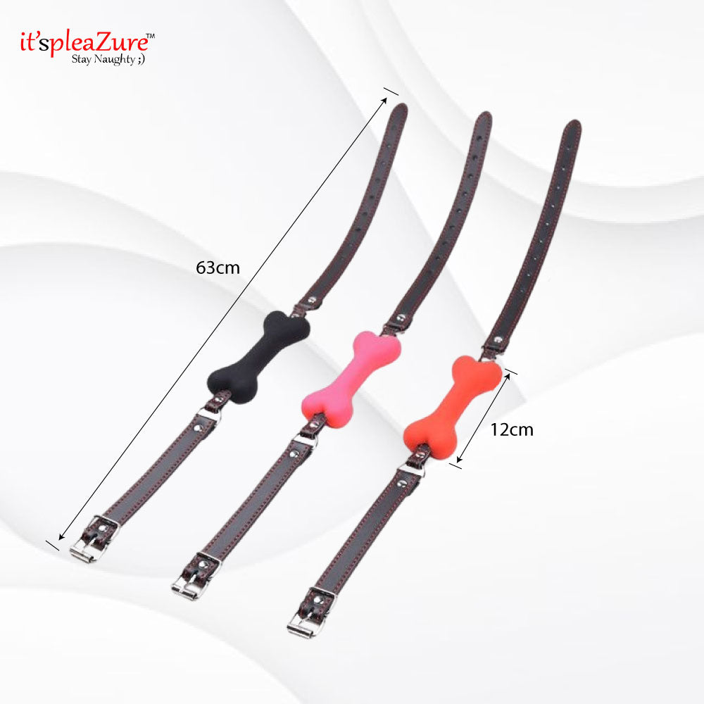 63cm length, 12cm width dimensions of pink fetish mouth gag