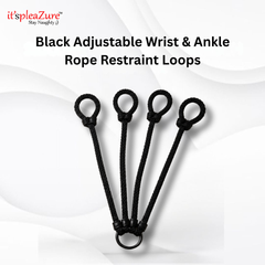 ItspleaZure's Black Adjustable Wrist & Ankle Rope Restraint Loops β Free Size