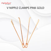 Rose gold metal adjustable clamp on Itspleazure