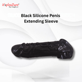 Itspleazure Black Silicone Penis Sleeve and Extender