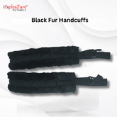 ItspleaZure Black Fur Handcuffs