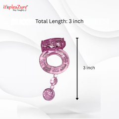 ItspleaZure Soft Silicone Baby Pink Penis Ring with Dangling Charm