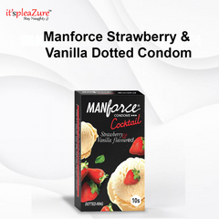 Manforce Strawberry & Vanilla Dotted-Ring Cocktail Condom