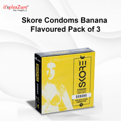 Skore Condoms Banana Flavoured Pack of 3