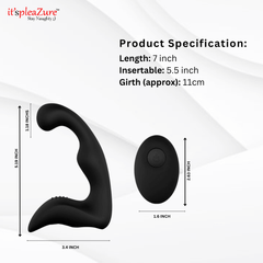 Product specs: 7-inch vibrating massager with 5.5-inch insertable length