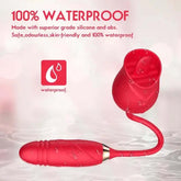 Itspleazure 2 in 1 Rose Tongue Stimulator and Vibrating Egg