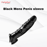 it'spleaZure Black Men's Penis Sleeve, displayed in sleek packaging