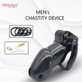 it'spleaZure Transparent Chastity Cage – Discreet Men's Device with Adjustable Rings