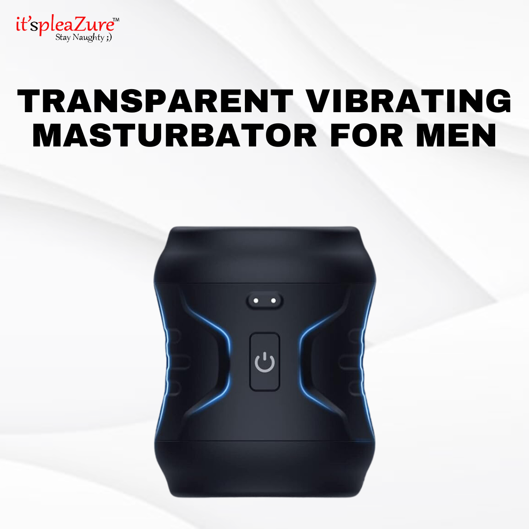 it'spleaZure transparent vibrating masturbator for men with dual stimulation