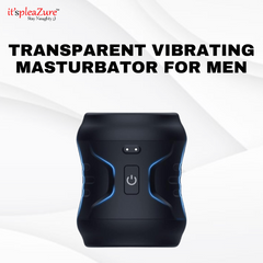 it'spleaZure transparent vibrating masturbator for men with dual stimulation