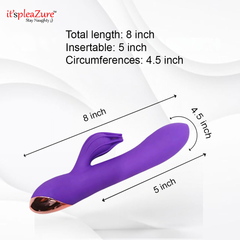 it'spleaZure Vibrator Dimensions – 8-Inch Length, 5-Inch Insertable