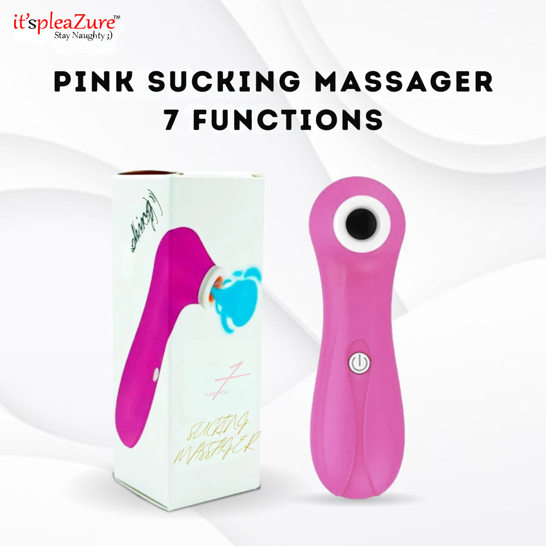 it'spleaZure pink sucking massager with 7 functions for multi-zone pleasure