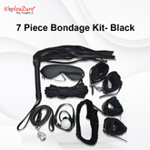 Black 7-piece bondage kit by it'spleaZure β restraints and accessories for BDSM play