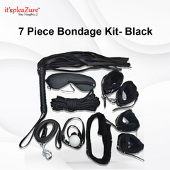 Black 7-piece bondage kit by it'spleaZure – restraints and accessories for BDSM play