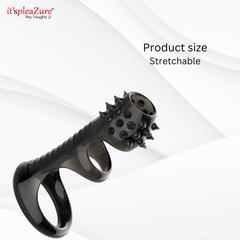 it'spleaZure Black Silicone Penis Sleeve – Stretchable Pleasure Sleeve