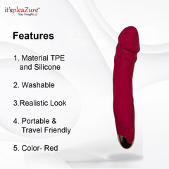 Itspleazure Brown Vibrating Dildo for Women