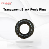 it'spleaZure transparent black penis ring - 5-inch pleasure enhancer