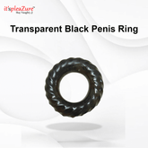 it'spleaZure transparent black penis ring - 5-inch pleasure enhancer