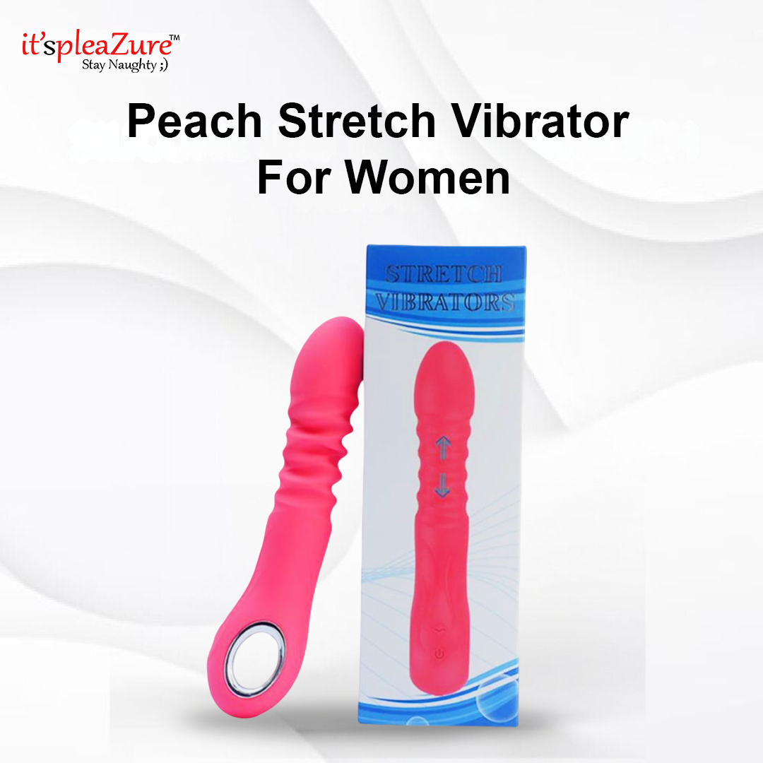 it'spleaZure Peach Stretch Vibrator for Women - Extra-length silicone vibrator