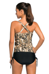 Print 2pcs Tankini Swimsuit