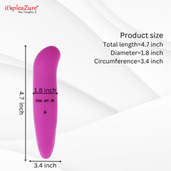 Size details of Dolphin Vibrating Massager - 4.7 inches long, 1.8 inches diameter, 3.4 inches circumference