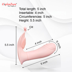 5-inch rabbit vibrator measurements - 4-inch insertable, 5-inch girth