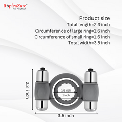 Cock Ring Size: 2.3" length, 1.6" circumference – Ultra-flexible fit