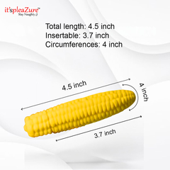 it'spleaZure Mini Corn Vibrator – 4.5 inches total length, 3.7 inches insertable – Textured & Powerful