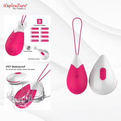 8 vibration modes, IPX7 waterproof, 20m range