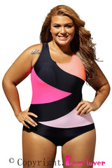 ItspleaZure Black and Pink Women's Swim wear Teddy Bikini