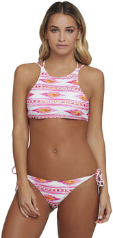 Itpleazure Pink & White Bikini set for Women