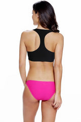 Itspleazure Black & Pink Tribal Print Bikini Set