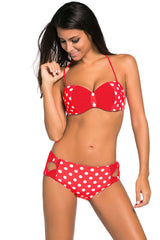 ItspleaZure Women’s Polka Dot Two-Piece Bikini with High-Waist Bottom