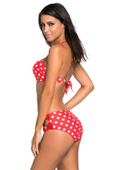 ItspleaZure Women’s Polka Dot Two-Piece Bikini with High-Waist Bottom