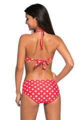 ItspleaZure Women’s Polka Dot Two-Piece Bikini with High-Waist Bottom