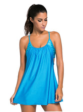Itspleazure Blue 2 piece Women's Tankini Swimsuit