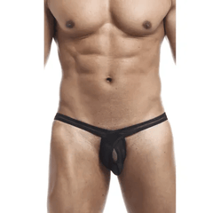 This image features the Itspleazure Black Men's Penis Pouch, designed for a comfortable and secure fit. The pouch is crafted in a sleek black color, emphasizing its subtle yet stylish aesthetic.