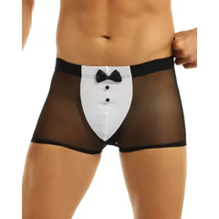 Itspleazure Black & White SexyTuxedo Brief for Roleplay
