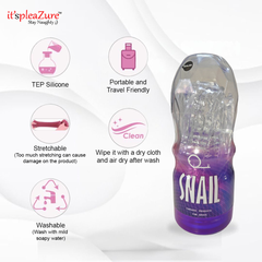 Product packaging with features listed on a white background