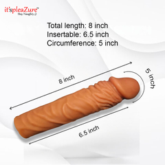 Measurement chart of a product with dimensions labeled on a white background.
