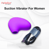 Purple suction vibrator for women with a cable on a white background, featuring the 'it's pleazure' brand.
