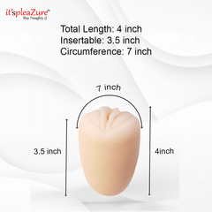 Measurement chart of a product with dimensions labeled on a white background.