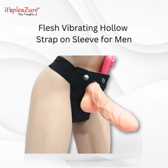 ItspleaZure Flesh Hollow Vibrating Strap Sleeve for Men