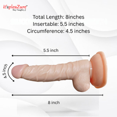 Measurement chart of a product with dimensions labeled on a white background.