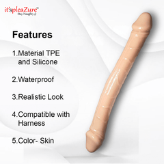 Itspleazure's Realistic Double Ended Silicone Lesbian Dildo-Skin Color