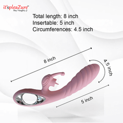 it'spleaZure Size Specifications - 8 Inch Length, 5 Inch Insertable