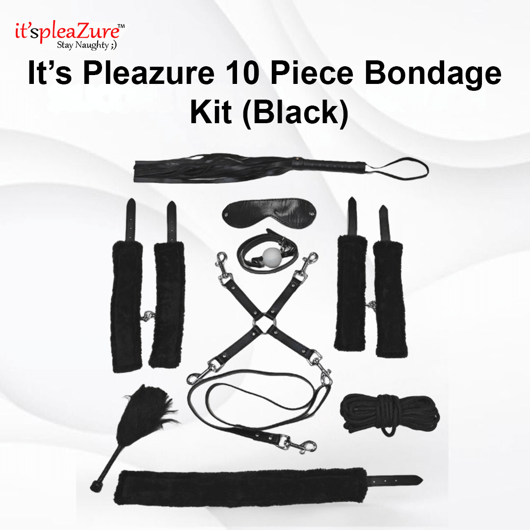 Itspleazure's 10 Piece Bondage Kit (Black)