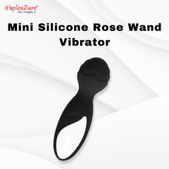 Black Silicone mini massaging wand of Itspleazure