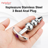 Itspleazure Stainless Steel 3 Bead Anal Plug
